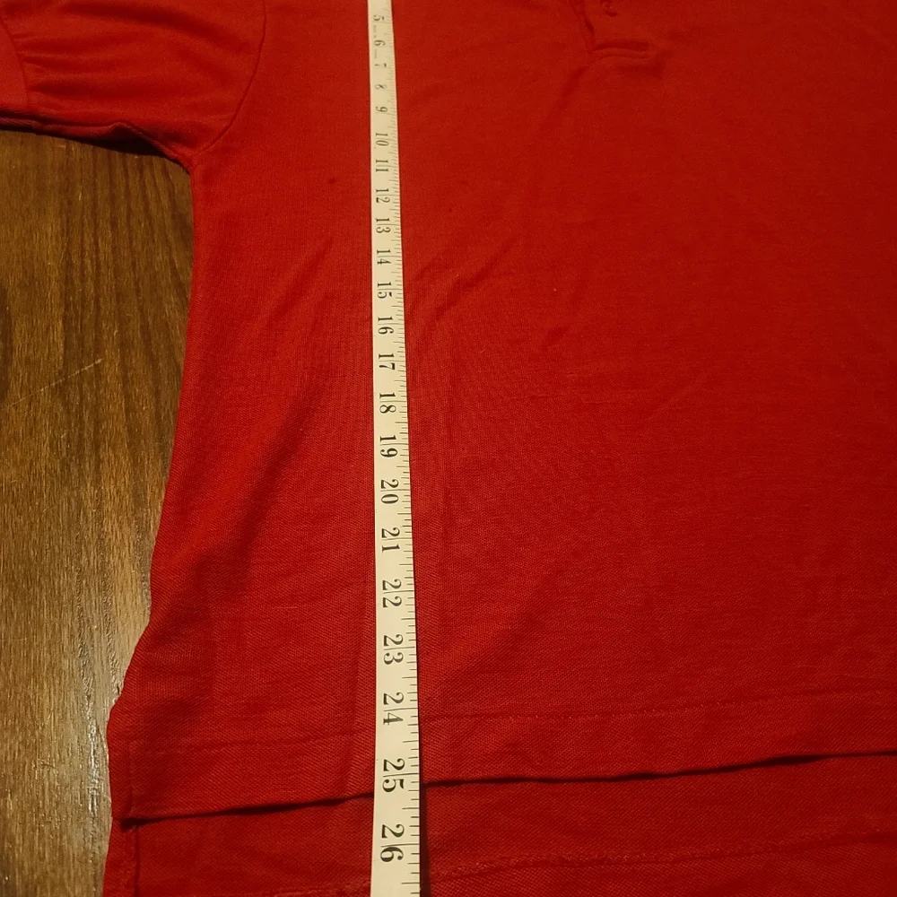 Levi’s Red 80s Vintage Polo Shirt Size M Short Sleeve